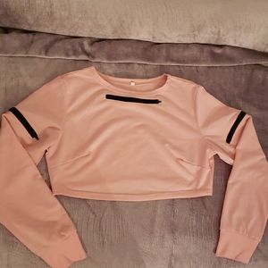 Pastel coral crop top
